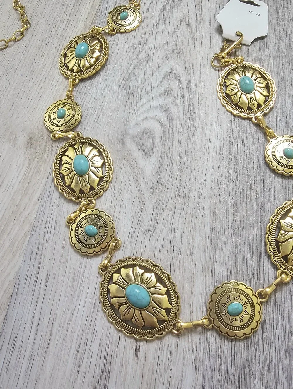 Bohemian Western Flora Metal Statement Belt